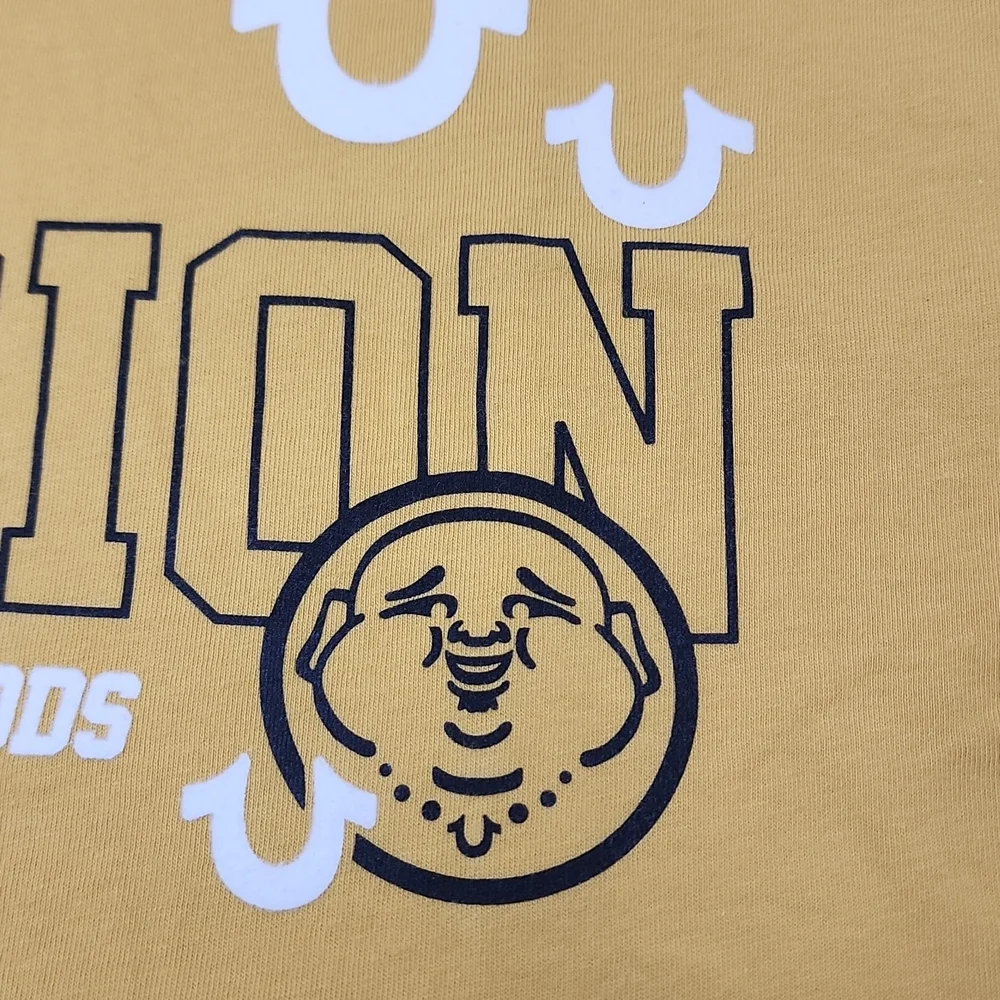 TRUE RELIGION YELLOW/MUSTARD COLOR TEE SHIRT